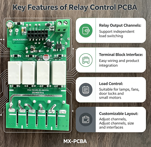 Relay Control PCBA for Smart Switch Automation and Home Projects