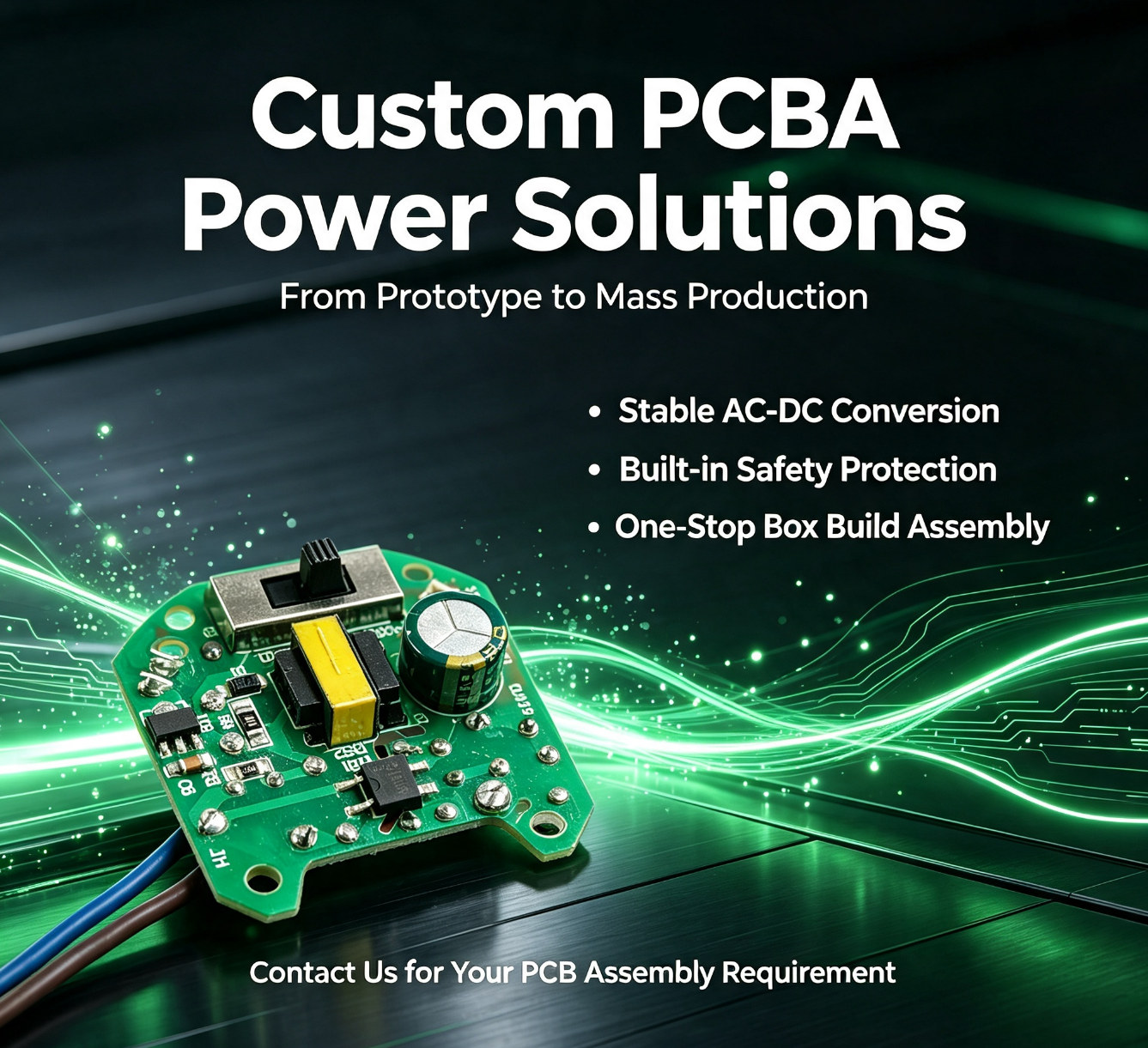 AC DC Switch Mode Power Control Circuit Board Assembly High Efficiency PCBA