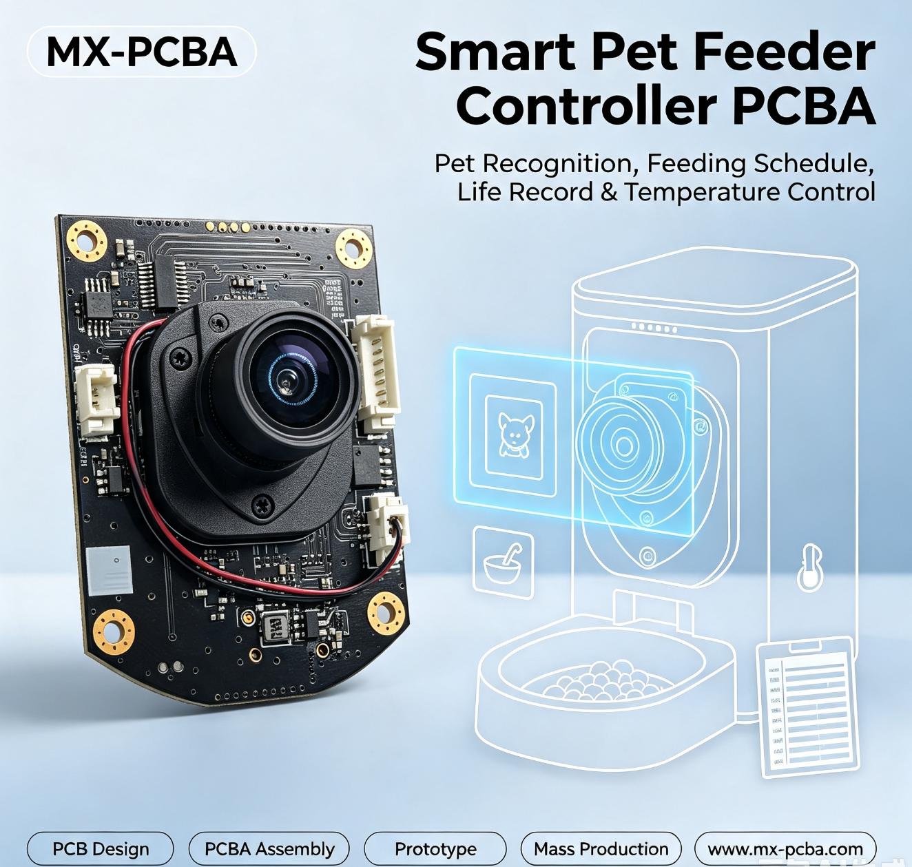 Industrial Controller PCB+PCBA Design + PCBA One-stop SolutionPET feeder multi-function PCBA