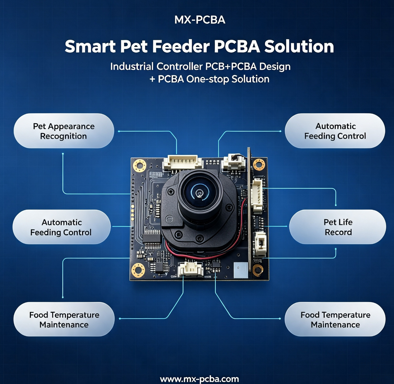 Industrial Controller PCB+PCBA Design + PCBA One-stop SolutionPET feeder multi-function PCBA