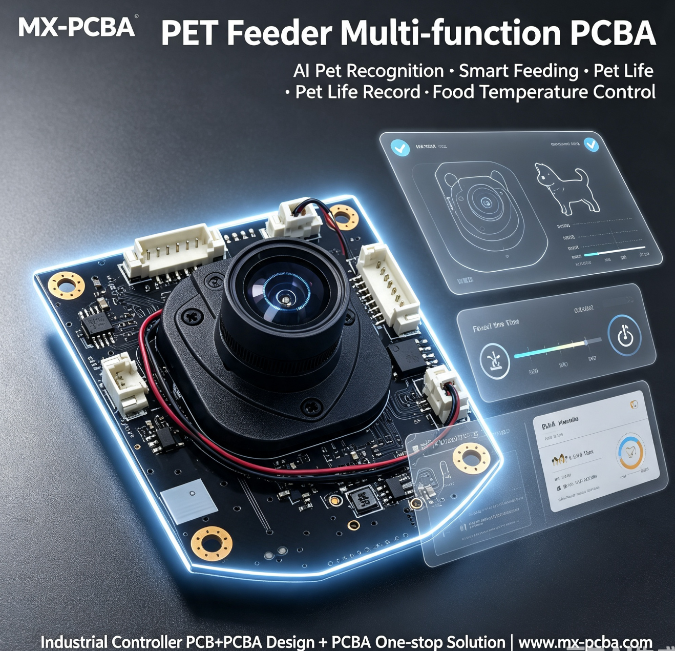 Industrial Controller PCB+PCBA Design + PCBA One-stop SolutionPET feeder multi-function PCBA
