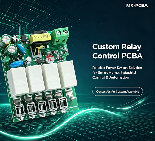 Relay Control PCBA for Smart Switch Automation and Home Projects