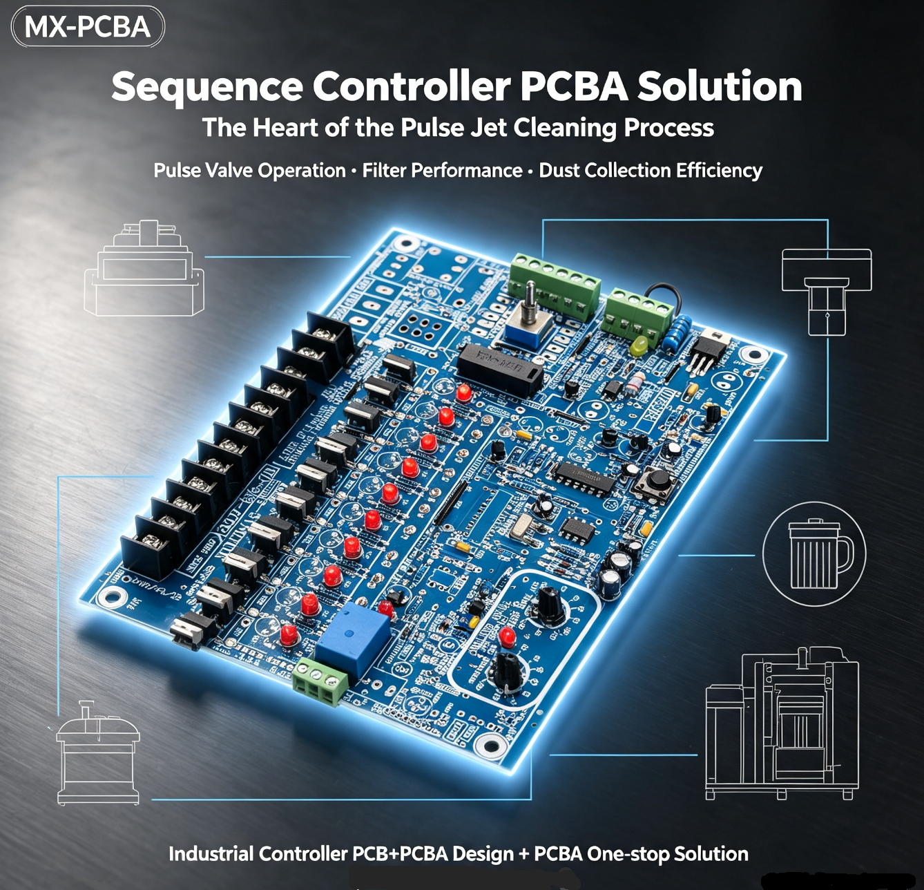 Sequence Controller PCBA for Pulse Jet Cleaning Systems