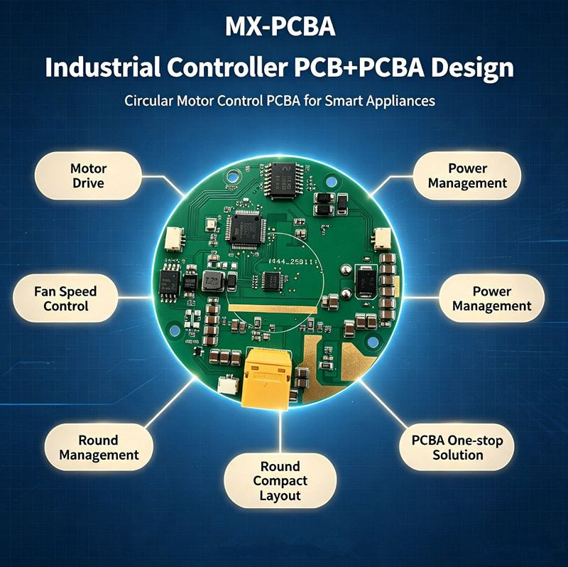Circular Motor Control PCBA for Advanced Smart Home Appliances