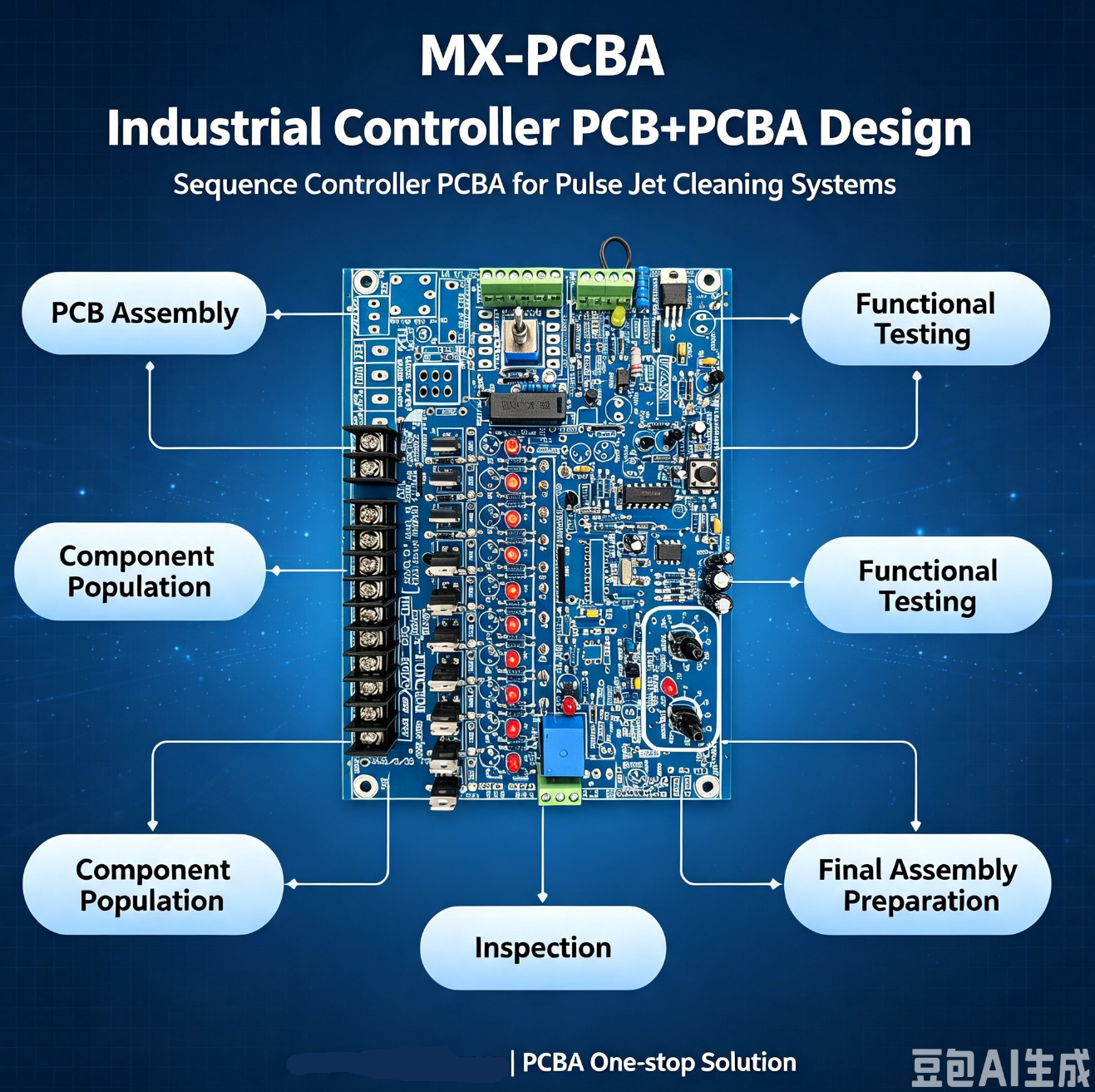 Sequence Controller PCBA for Pulse Jet Cleaning Systems
